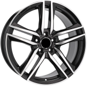 Alu kola Racing Line B1558, 19x9.5 5x112 ET45, černá + leštění