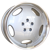 Alu kola Racing Line B1563, 18x9.5 5x112 ET35, stříbrná + leštěný límec