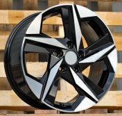Alu kola Racing Line B1622, 16x6.5 5x114.3 ET48, černá + leštění