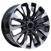 Alu kola Racing Line B1734, 20x8.5 5x150 ET50, černá + leštění (zátěžová)