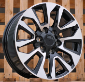 Alu kola Racing Line B1743, 17x7.5 6x139.7 ET25, černá + leštění