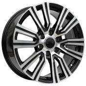 Alu kola Racing Line B1754, 22x9 5x150 ET45, černá + leštění (zátěžová)