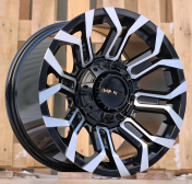 Alu kola Racing Line B1799, 17x9 6x114.3 ET0, černá + leštění