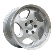 Alu kola Racing Line B2418, 17x9 5x120 ET17, stříbrná + leštěný límec