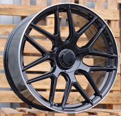 Alu kola Racing Line B5318, 20x8.5 5x112 ET38, černá matná + červený límec