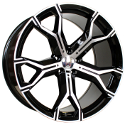 Alu kola Racing Line B5498, 22x10.5 5x112 ET43, černá + leštění celoroční použití