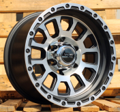 Alu kola Racing Line B5586, 16x8.5 6x139.7 ET15, černá matná + leštění (zátěžová)