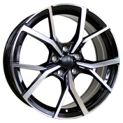 Alu kola Racing Line B5801, 21x9 5x112 ET31, černá + leštění