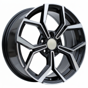 Alu kola Racing Line B5952, 18x7.5 5x100 ET45, černá + leštění