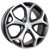 Alu kola Racing Line BK386, 15x6.5 4x108 ET48, šedivá + leštění