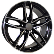 Alu kola Racing Line BK690, 19x8.5 5x112 ET40, černá + leštění (zátěžová)