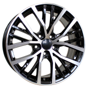 Alu kola Racing Line BK952, 17x7.5 5x100 ET45, černá + leštění
