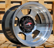 Alu kola Racing Line BY472, 15x12 6x139.7 ET-78, černá + leštění (zátěžová)