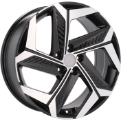 Alu kola Racing Line D1926, 18x7.5 5x114.3 ET51, černá matná + leštění
