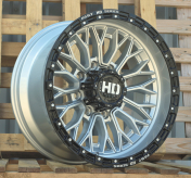 Alu kola Racing Line D1973, 20x10 8x180 ET, stříbrná + černá (zátěžová)