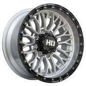 Alu kola Racing Line D1973, 20x10 8x180 ET, stříbrná + černá lesklá (zátěžová)