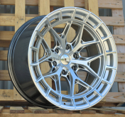 Alu kola Racing Line D1986, 20x10 6x139.7 ET-10, černá + leštěný límec (zátěžová)
