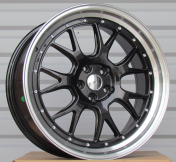 Alu kola Racing Line D7027, 21x9 5x120 ET30, Černá + leštěný límec