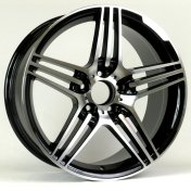 Alu kola Racing Line DW202, 16x7.5 5x112 ET35, černá + leštění