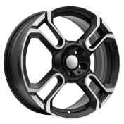Alu kola Racing Line F8002, 18x7 5x112 ET54, černá matná + leštění