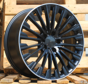 Alu kola Racing Line FBX132, 18x8 5x112 ET43, černá matná + leštěný límec