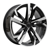 Alu kola Racing Line FBX254, 20x8.5 5x112 ET38, černá matná + leštění (zátěžová)