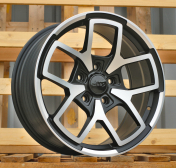 Alu kola Racing Line FBX373, 18x8 5x127 ET35, černá matná + leštění