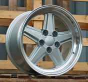 Alu kola Racing Line FD5938, 17x8 5x112 ET19, stříbrná + leštěný límec