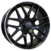 Alu kola Racing Line FE115, 21x10 5x130 ET35, Černá matná + leštěný límec