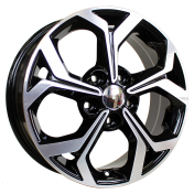 Alu kola Racing Line FE175, 16x6.5 5x114.3 ET50, černá + leštění