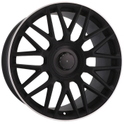 Alu kola Racing Line FE230, 20x8.5 5x112 ET38, černá matná + leštěný límec (zátěžová)