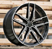 Alu kola Racing Line H3076F, 20x8.5 5x112 ET25, černá + leštění