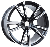 Alu kola Racing Line H5033, 22x9.5 5x112 ET37, černá + leštění