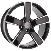 Alu kola Racing Line H5082, 21x11 5x130 ET58, černá + leštění (zátěžová)