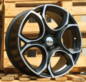 Alu kola Racing Line I5162, 18x8 5x112 ET45, černá matná + leštění