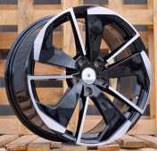 Alu kola Racing Line I5579, 19x8 5x112 ET45, Černá matná + leštění