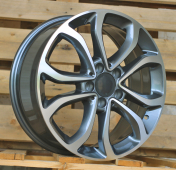 Alu kola Racing Line I7044, 17x7 5x112 ET48.5, šedivá + leštění