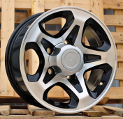 Alu kola Racing Line JT296, 16x7 5x150 ET, černá + leštění