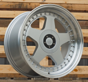 Alu kola Racing Line L2585, 17x9 10x112 ET20, stříbrná + leštěný límec (zátěžová)