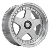 Alu kola Racing Line L2585, 17x9 10x112 ET20, stříbrná + leštěný límec (zátěžová)