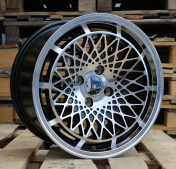 Alu kola Racing Line LU519, 15x8 4x100 ET25, černá + leštění