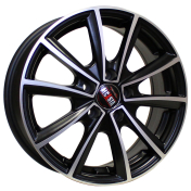 Alu kola Racing Line M15, 15x6 5x110 ET39, černá matná + leštění