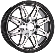 Alu kola Racing Line QC801, 17x8 12x135 ET0, černá + leštění