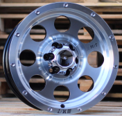 Alu kola Racing Line QC812, 16x8 6x114.3 ET0, černá + leštění