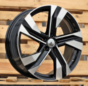 Alu kola Racing Line SF502, 20x8 5x108 ET50.5, černá + leštění (zátěžová)