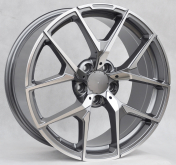 Alu kola Racing Line XE137, 20x8.5 5x112 ET30, šedivá + leštění