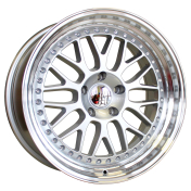 Alu kola Racing Line XFE55, 19x9.5 5x120 ET22, stříbrná + leštěný límec