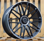 Alu kola Racing Line XFRGW160, 22x11.5 5x112 ET47, černá matná + leštěný límec (zátěžová)