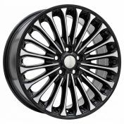 Alu kola Racing Line Y0056, 17x7 5x108 ET50, černá + leštění