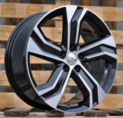 Alu kola Racing Line Y0143, 18x8 5x108 ET42, černá + leštění